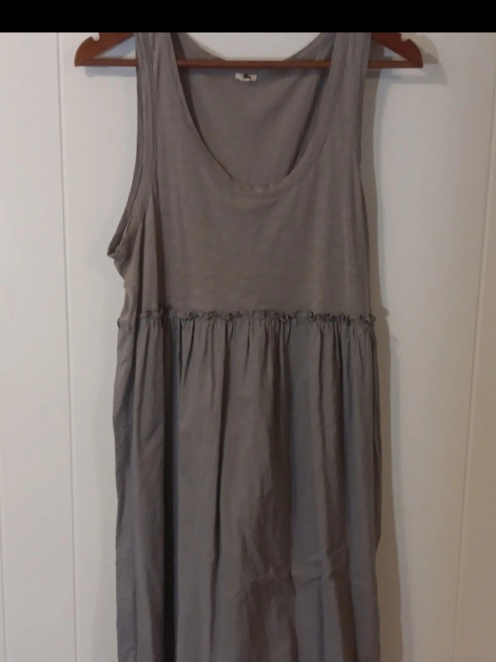 J. Crew Sleeveless Gray Gathered-Waist Maxi Dress